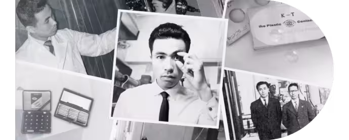 Menicon history photo collage