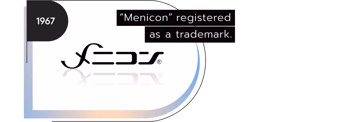 "Menicon" registered as a trademark.