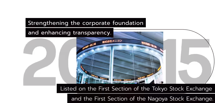 Strengthening the corporate foundation and enhancing transparency. Listed on the First Section of the Tokyo Stock Exchange and the First Section of the Nagoya Stock Exchange.