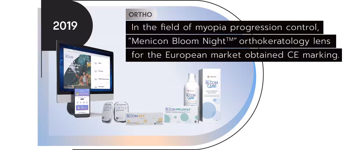 In the field of myopia progression control, "Menicon Bloom Night™" orthokeratology lens for the European market obtained CE marking.