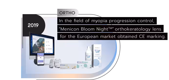 In the field of myopia progression control, "Menicon Bloom Night™" orthokeratology lens for the European market obtained CE marking.