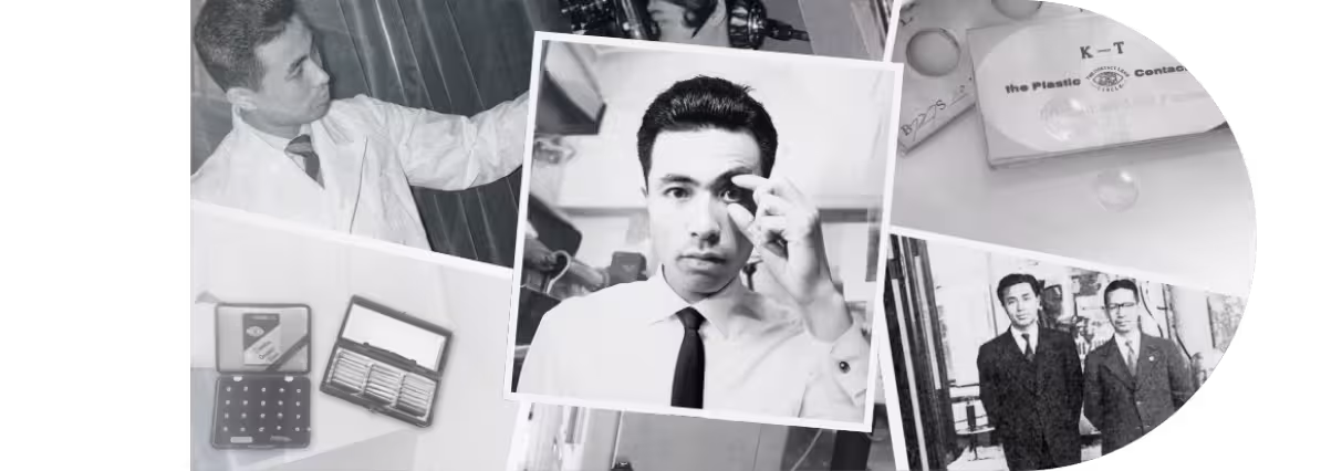 Menicon history photo collage